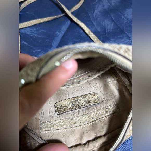 Michael Kors Mini Crossbody Bag Chain Strap Black Snake Print Purse - Picture 8 of 12